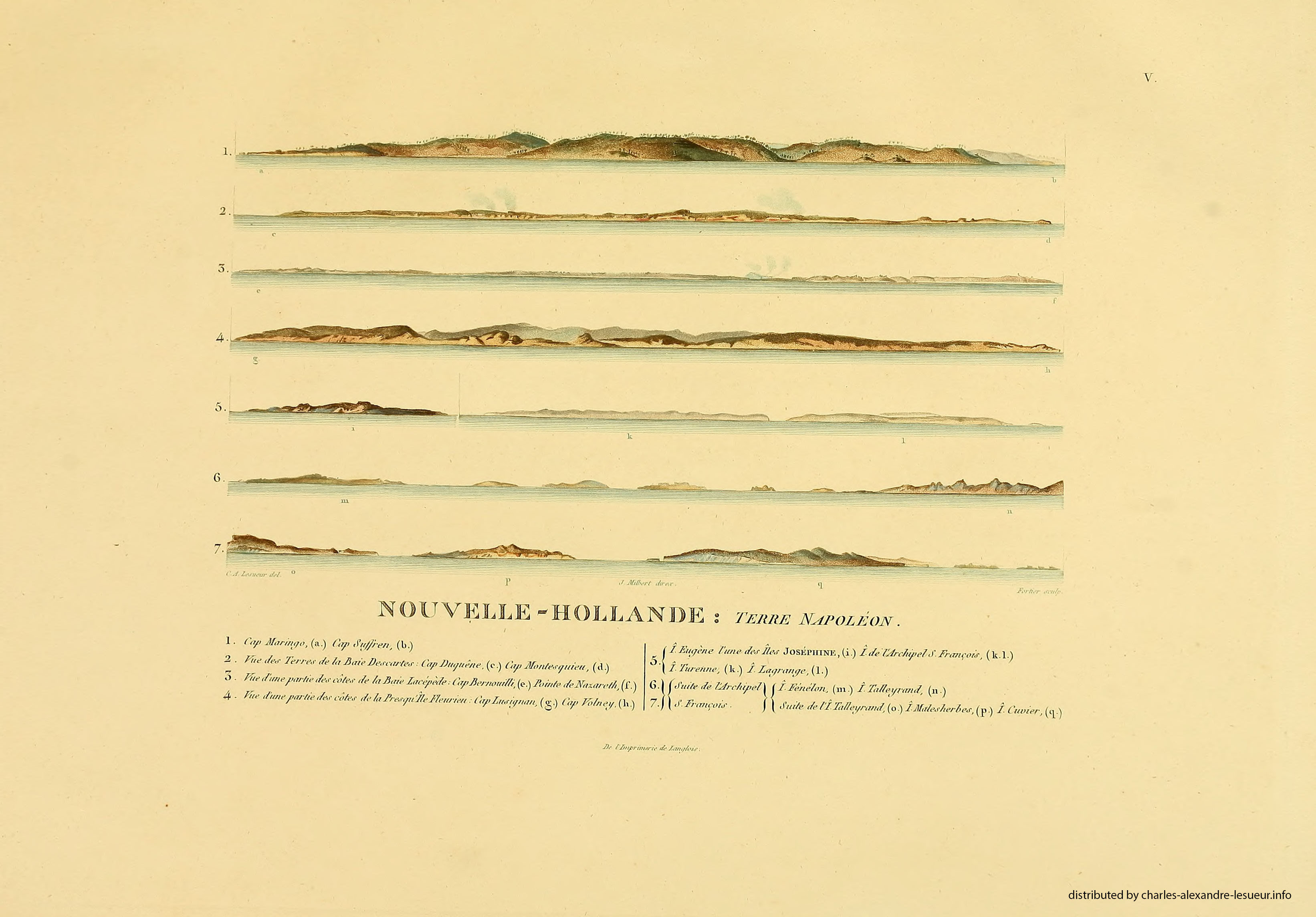 Atlas 1807, Lesueur & Petit, planche 5