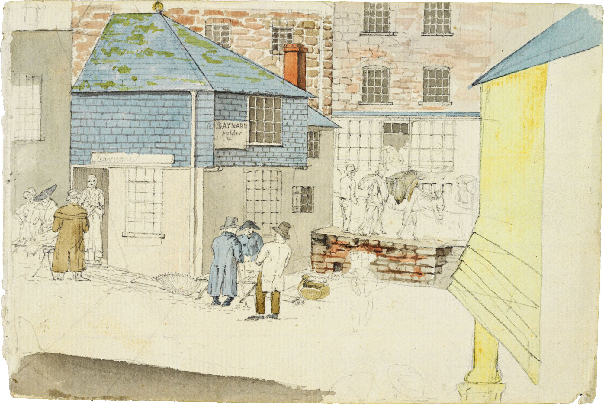 Charles-Alexandre Lesueur, maison de Humphrey Davy, Penzance, Cornouailles