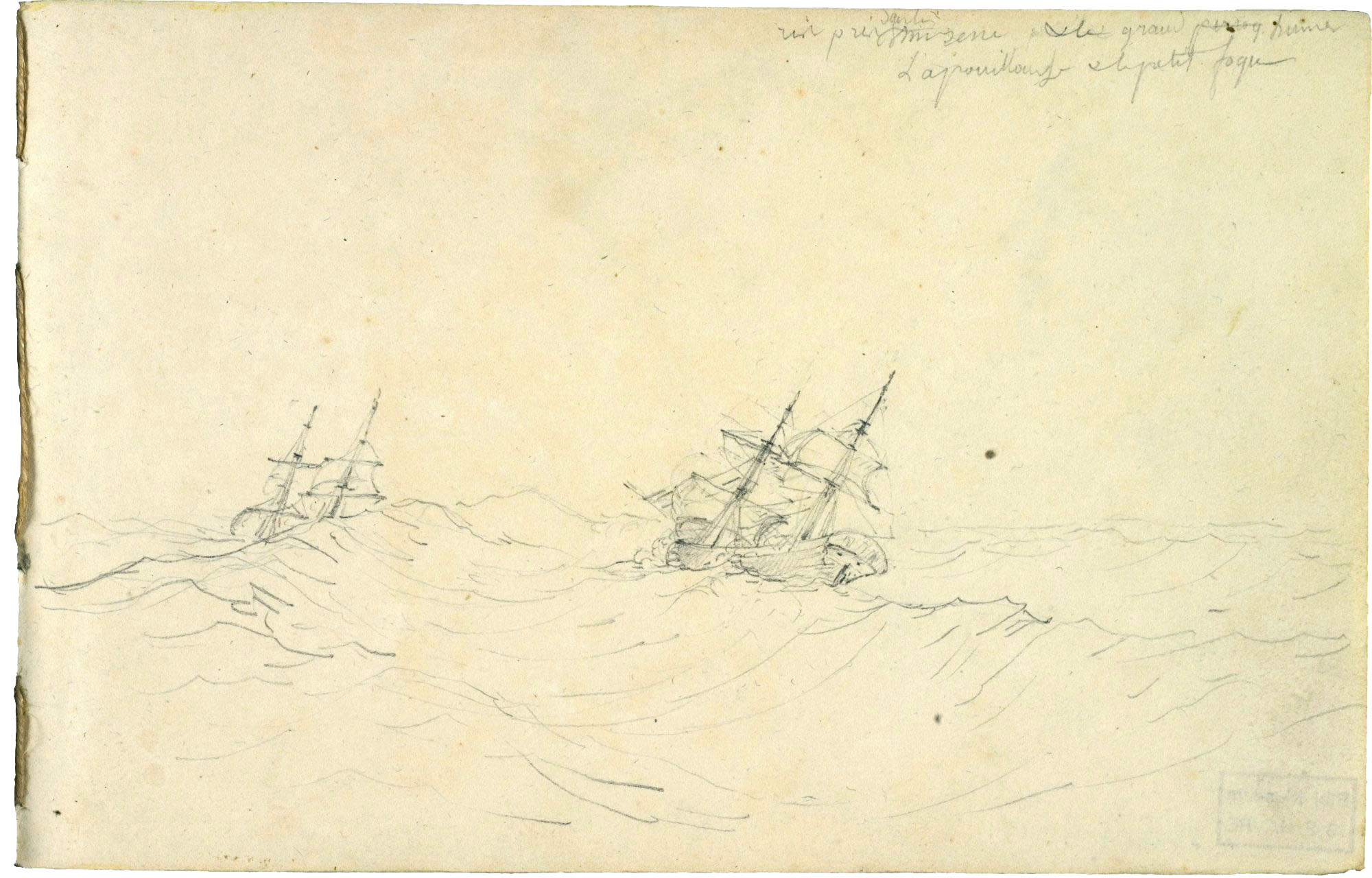 Charles-Alexandre Lesueur, traversée de l'océan Atlantique